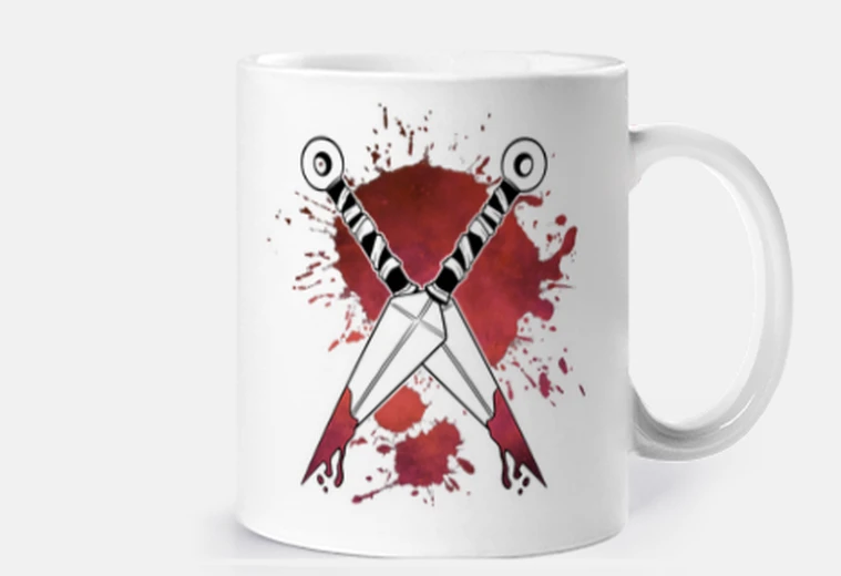 Tazza anime manga con doppia lama kunai