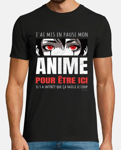 Playera anime on pause - manga character