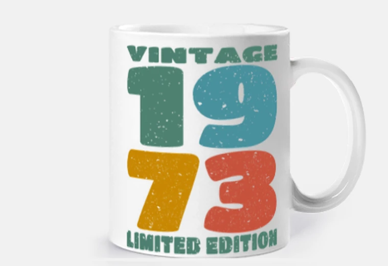 Taza aniversario 1973 - vintage 1973