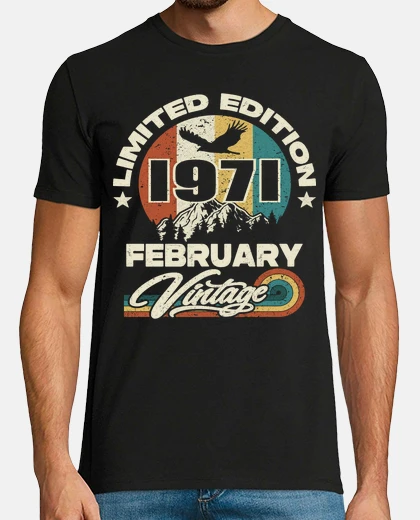 T-shirt annata 1971 - nata nel febbraio 1971