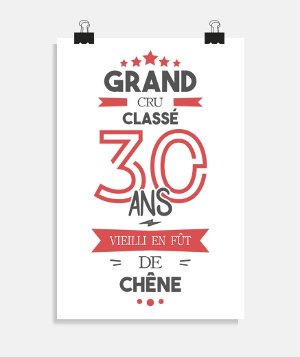 Poster Annata classificata di 30 anni