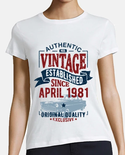 T-shirt annata da aprile 1981