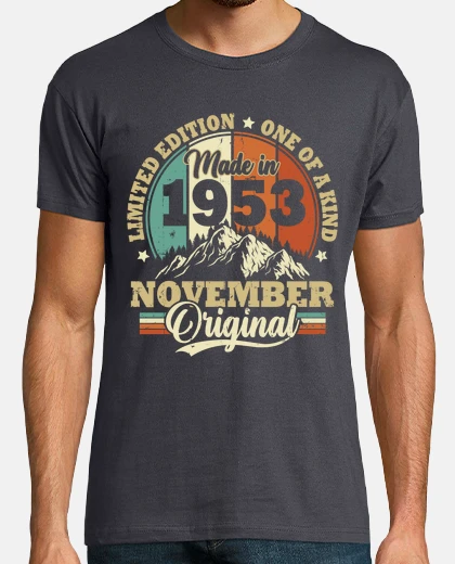 T-shirt annata di compleanno novembre 1953