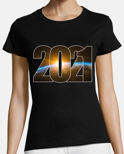 Tee-shirt année 2021 et contour de l39univers bla