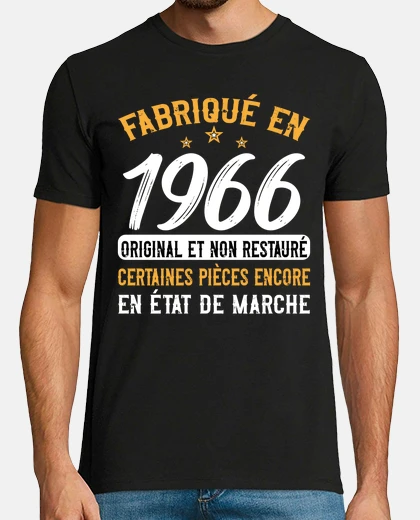 Tee-shirt Anniversaire 1966 Idée Cadeau Humour