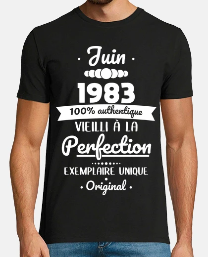 Tee-shirt Anniversaire 40 Ans Juin 1983