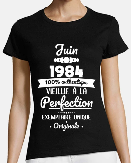 Tee-shirt Anniversaire 40 Ans Juin 1984