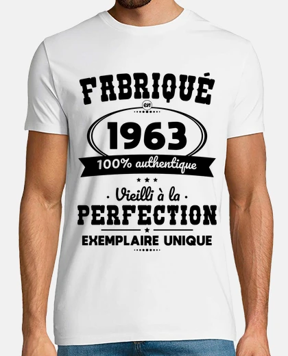 Tee-shirt Anniversaire 60 ans - Fabriqué en 1963