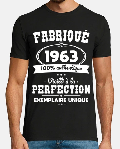 Tee-shirt Anniversaire 60 ans - Fabriqué en 1963