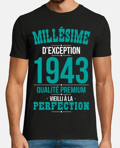 Tee-shirt Anniversaire 80 ans - Millésime 1943