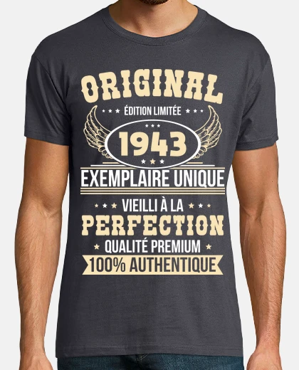 Tee-shirt Anniversaire 80 ans - Original 1943