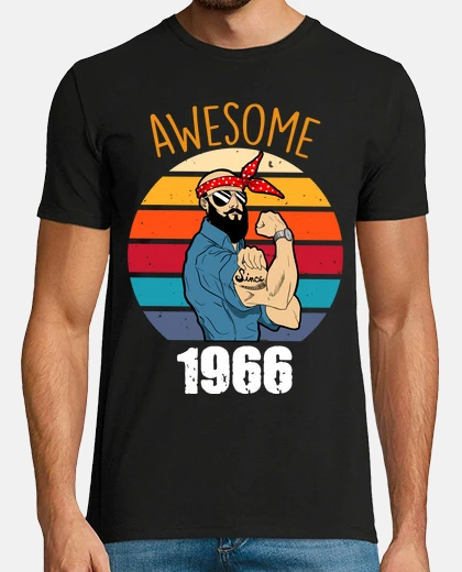 Tee-shirt Anniversaire homme 1966 55 ans chauve