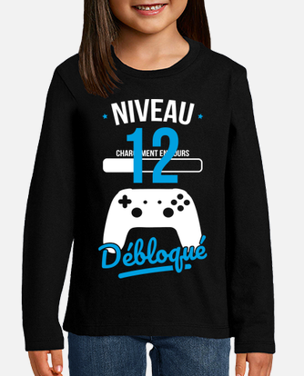 Cadeau Garçon 12 ans Anniversaire Gamer Niveau 12' T-shirt manches longues  premium Femme
