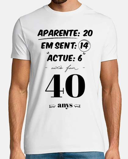 T-shirt anniversario 40 regale n