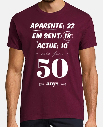 T-shirt anniversario 50 regale b
