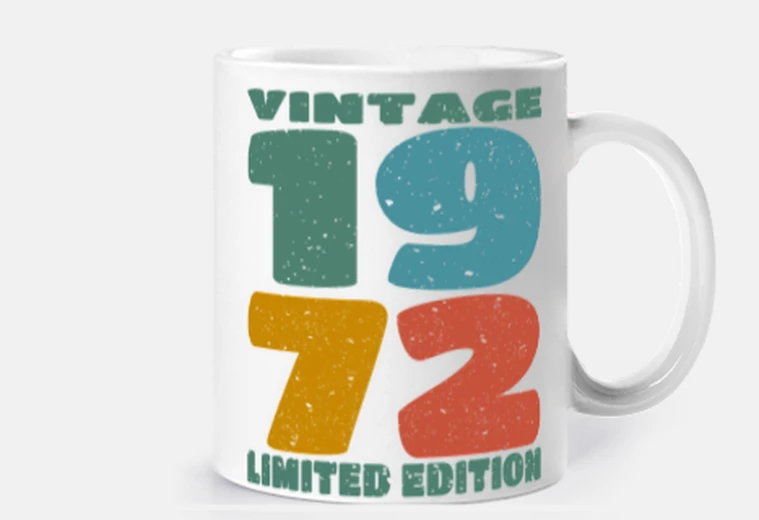 Cup anniversary 1972 - vintage 1972