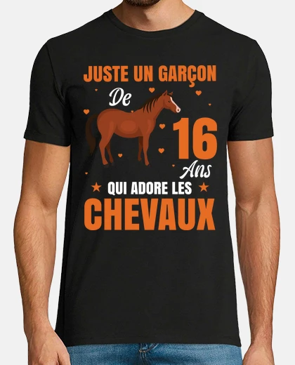 Tee-shirt Annniversaire 16 ans cavalier fans