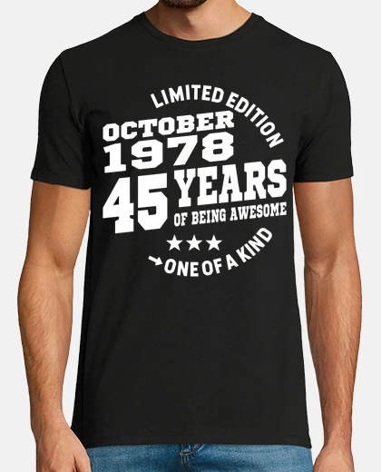 Tee-shirt ans octobre 1978 - 45 ans