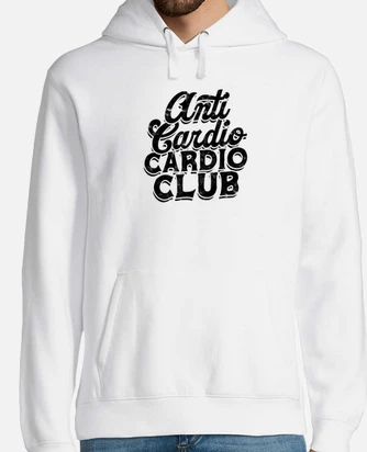 Anti cardio cardio club positivity hoodie tostadora