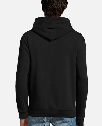 Sudadera personalizada con capucha para hombre, diseño doble, añade  cualquier cosa (negro/blanco/rojo/gris), Negro 