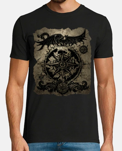 T-shirt antica pergamena del tesoro del drago