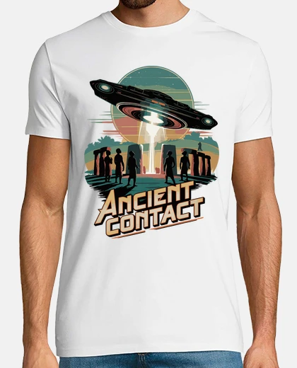 T-shirt antico contatto cosmico stonehenge