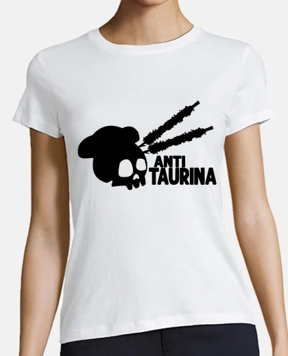 Playera Antitaurina Calavera Negro