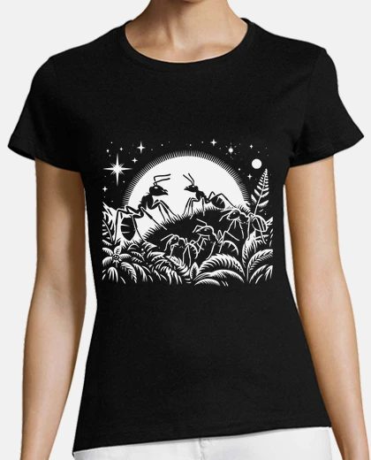 T-shirt ants sun stars v-neck composition