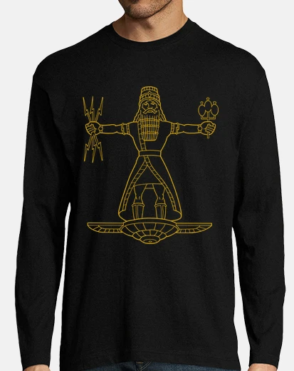 Camiseta Anunnaki lineal sudad sin capucha