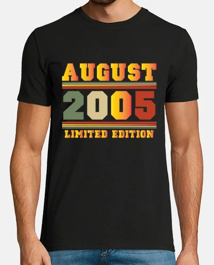 Tee-shirt Août 2005 Vintage Rétro Cadeau D anni