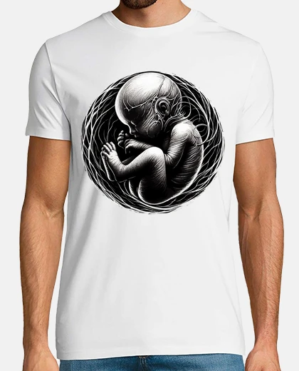 Tee-shirt aperçu de l39embryologie monochromatiqu