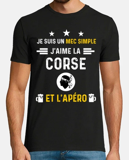 Tee-shirt apero corse tete maure cadeau apero