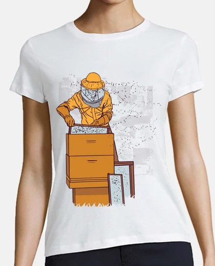 T-shirt apicoltore che con i suoi alveari