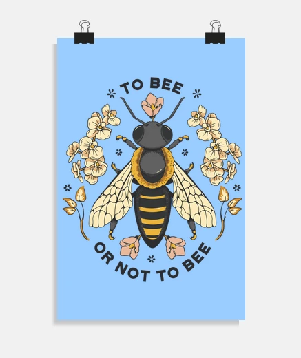 Poster Apiculteur abeilles philosophie funny affiche marché stand boutique magasin salon poster 
