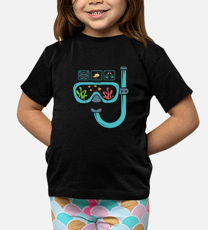 T-shirt bambino apnea pesca subacquea snorkeling tostadora