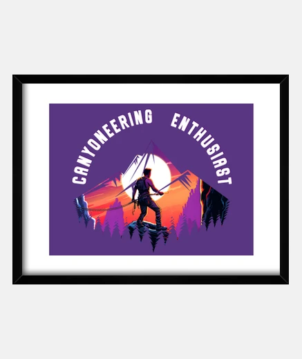 Quadro appassionato di canyoning