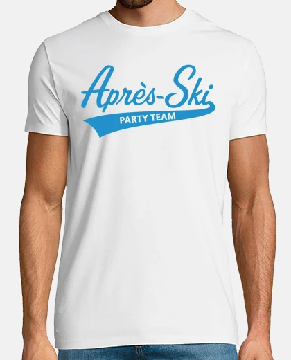 T-shirt après-ski - party team - skyblue