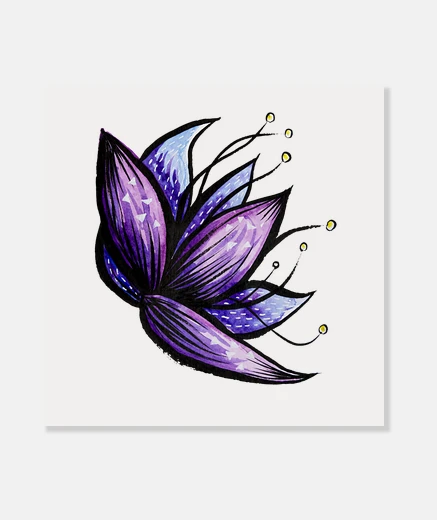 Tableau aquarelle d39encre fleur abstraite dood