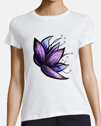 Tee-shirt aquarelle d39encre fleur abstraite dood