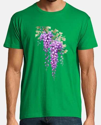 T-shirt aquarelle fiorisce glicine viola