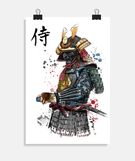 aquarelle de samouraï