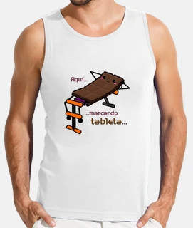 Aquí, marcando tableta