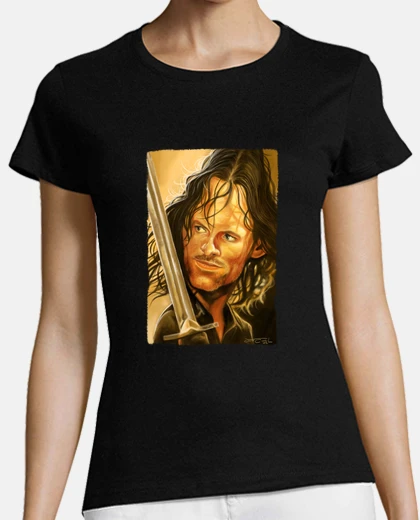 T-shirt aragorn nero ragazza