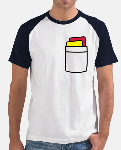 Tee-shirt arbitre carton rouge jaune