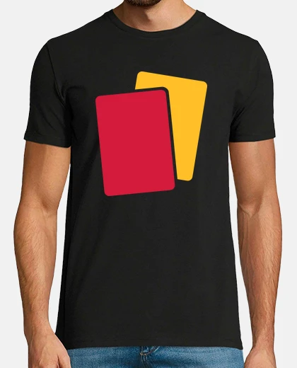 Tee-shirt arbitre carton rouge jaune