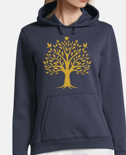 Árbol de la vida, sudadera con capucha mujer