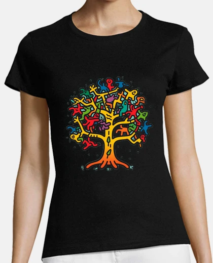 Tee-shirt arbre fou de style ring ha