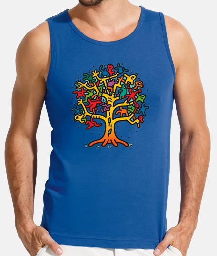 Tee-shirt arbre fou de style ring ha