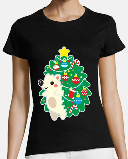 Tee-shirt arbre-hérisson du nouvel an