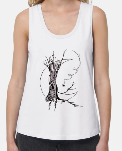 Tee-shirt Arbre lunaire d&eacute;bardeur ample femme